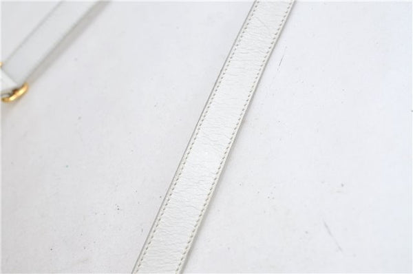 Authentic GUCCI Shoulder Cross Body Bag Purse Leather White 9999C