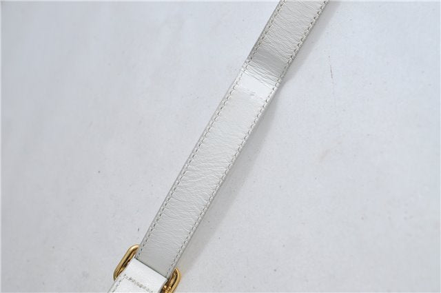 Authentic GUCCI Shoulder Cross Body Bag Purse Leather White 9999C