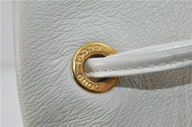Authentic GUCCI Shoulder Cross Body Bag Purse Leather White 9999C