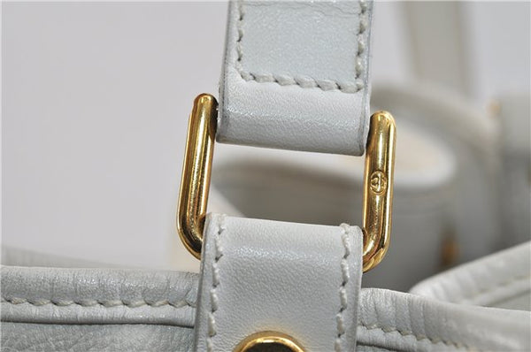 Authentic GUCCI Shoulder Cross Body Bag Purse Leather White 9999C