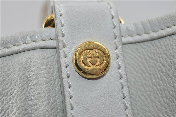 Authentic GUCCI Shoulder Cross Body Bag Purse Leather White 9999C