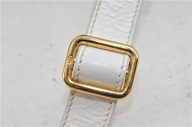 Authentic GUCCI Shoulder Cross Body Bag Purse Leather White 9999C