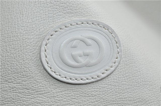 Authentic GUCCI Shoulder Cross Body Bag Purse Leather White 9999C