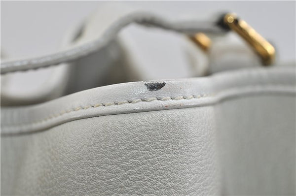 Authentic GUCCI Shoulder Cross Body Bag Purse Leather White 9999C