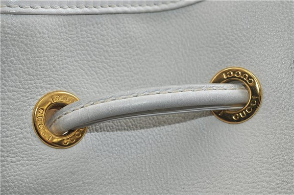 Authentic GUCCI Shoulder Cross Body Bag Purse Leather White 9999C