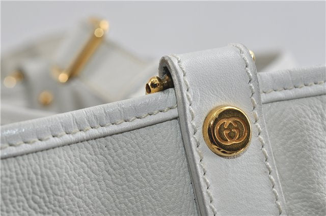 Authentic GUCCI Shoulder Cross Body Bag Purse Leather White 9999C