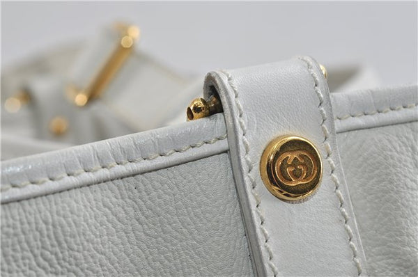 Authentic GUCCI Shoulder Cross Body Bag Purse Leather White 9999C
