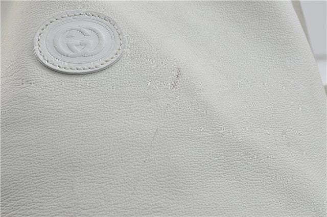 Authentic GUCCI Shoulder Cross Body Bag Purse Leather White 9999C