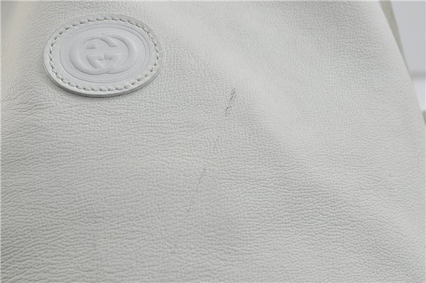 Authentic GUCCI Shoulder Cross Body Bag Purse Leather White 9999C