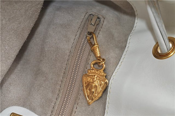 Authentic GUCCI Shoulder Cross Body Bag Purse Leather White 9999C