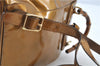 Authentic GUCCI Bamboo Backpack Enamel Leather Gold Junk B2049