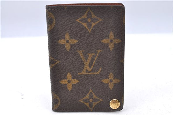 Auth Louis Vuitton Monogram Porte Cartes Credit Pression M60937 Card Case C5915