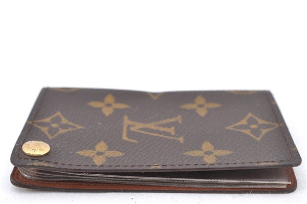 Auth Louis Vuitton Monogram Porte Cartes Credit Pression M60937 Card Case C5915