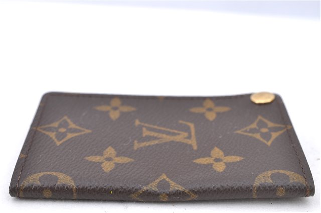 Auth Louis Vuitton Monogram Porte Cartes Credit Pression M60937 Card Case C5915