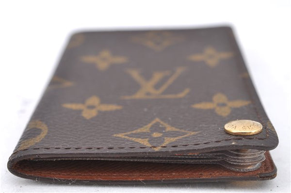 Auth Louis Vuitton Monogram Porte Cartes Credit Pression M60937 Card Case C5915