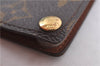 Auth Louis Vuitton Monogram Porte Cartes Credit Pression M60937 Card Case C5915