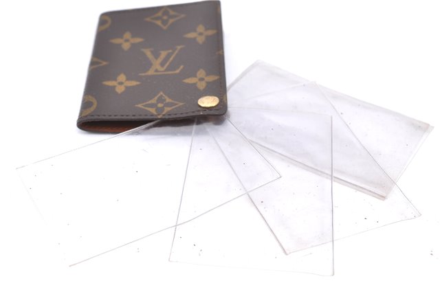 Auth Louis Vuitton Monogram Porte Cartes Credit Pression M60937 Card Case C5915