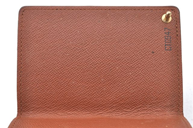 Auth Louis Vuitton Monogram Porte Cartes Credit Pression M60937 Card Case C5915