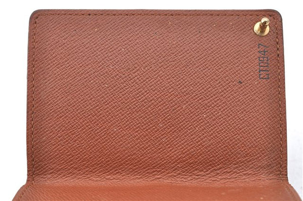 Auth Louis Vuitton Monogram Porte Cartes Credit Pression M60937 Card Case C5915