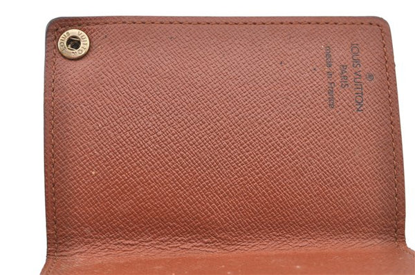 Auth Louis Vuitton Monogram Porte Cartes Credit Pression M60937 Card Case C5915