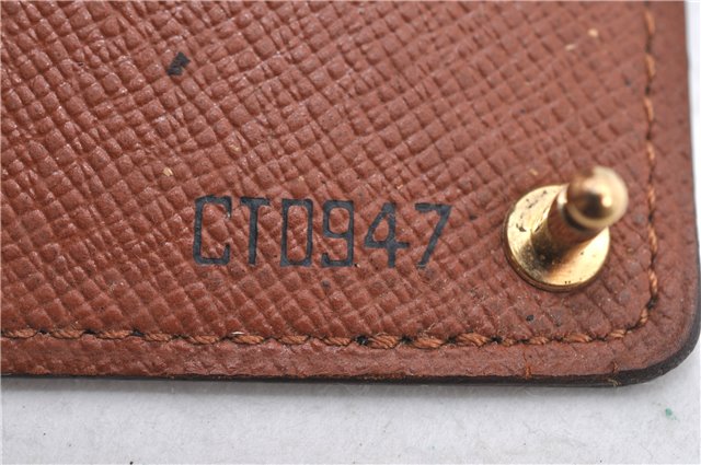 Auth Louis Vuitton Monogram Porte Cartes Credit Pression M60937 Card Case C5915