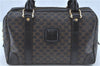 Authentic CELINE Macadam Blason Pattern Hand Boston Bag PVC Leather Black D5080