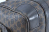 Authentic CELINE Macadam Blason Pattern Hand Boston Bag PVC Leather Black D5080