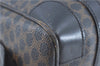 Authentic CELINE Macadam Blason Pattern Hand Boston Bag PVC Leather Black D5080