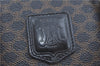 Authentic CELINE Macadam Blason Pattern Hand Boston Bag PVC Leather Black D5080