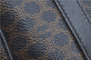Authentic CELINE Macadam Blason Pattern Hand Boston Bag PVC Leather Black D5080