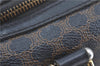 Authentic CELINE Macadam Blason Pattern Hand Boston Bag PVC Leather Black D5080