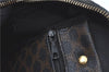 Authentic CELINE Macadam Blason Pattern Hand Boston Bag PVC Leather Black D5080
