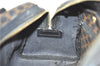 Authentic CELINE Macadam Blason Pattern Hand Boston Bag PVC Leather Black D5080