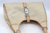 Authentic GUCCI Jackie Shoulder Hand Bag Nylon Leather 0021067 Ivory Junk D6558