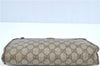 Authentic GUCCI Clutch Hand Bag Purse GG PVC Leather Brown Beige D9202