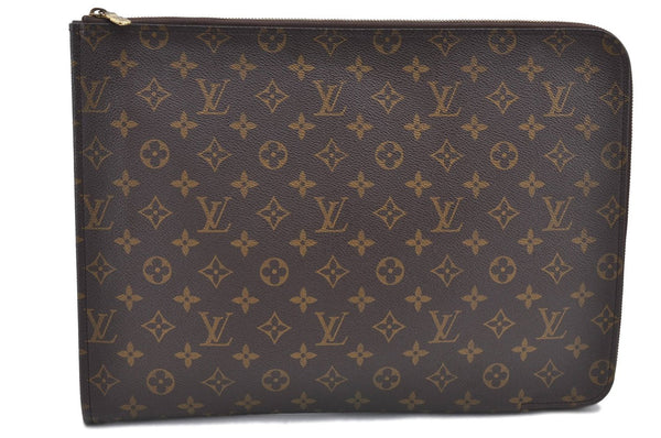 Authentic Louis Vuitton Monogram Poche Documents Document case M53400 LV E1394