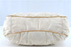 Auth FENDI Zucca Mamma Baguette Chain Shoulder Bag Nylon Leather Ivory E5436