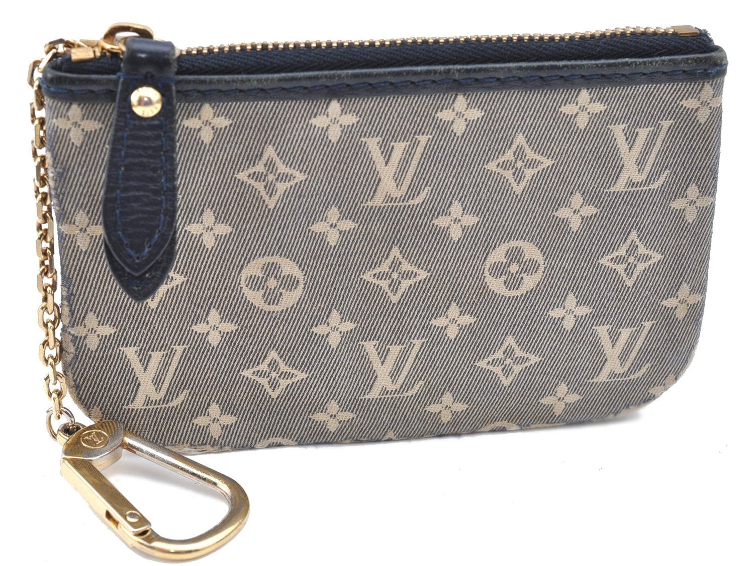 Auth Louis Vuitton Monogram Idylle Pochette Cles Coin Case Blue M62995 LV F5360