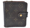 Authentic Louis Vuitton Monogram Compact Zip Bifold Wallet Purse M61667 LV F6757