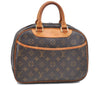 Authentic Louis Vuitton Monogram Trouville Hand Bag M42228 LV F9193