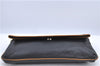 Authentic CELINE Macadam Blason Pattern Clutch Bag Purse Leather Black F9282