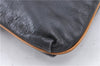 Authentic CELINE Macadam Blason Pattern Clutch Bag Purse Leather Black F9282