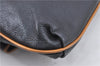 Authentic CELINE Macadam Blason Pattern Clutch Bag Purse Leather Black F9282