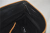 Authentic CELINE Macadam Blason Pattern Clutch Bag Purse Leather Black F9282