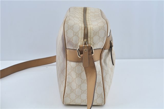 Authentic GUCCI Shoulder Cross Body Bag GG PVC Leather 211107 Ivory Beige F9729