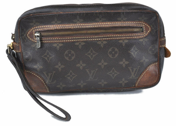 Auth LOUIS VUITTON Monogram Marly Dragonne GM Clutch Hand Bag M51825 LV G0166