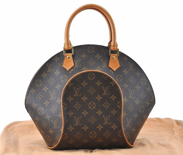 Authentic LOUIS VUITTON Monogram Ellipse MM Hand Bag M51126 LV G0401