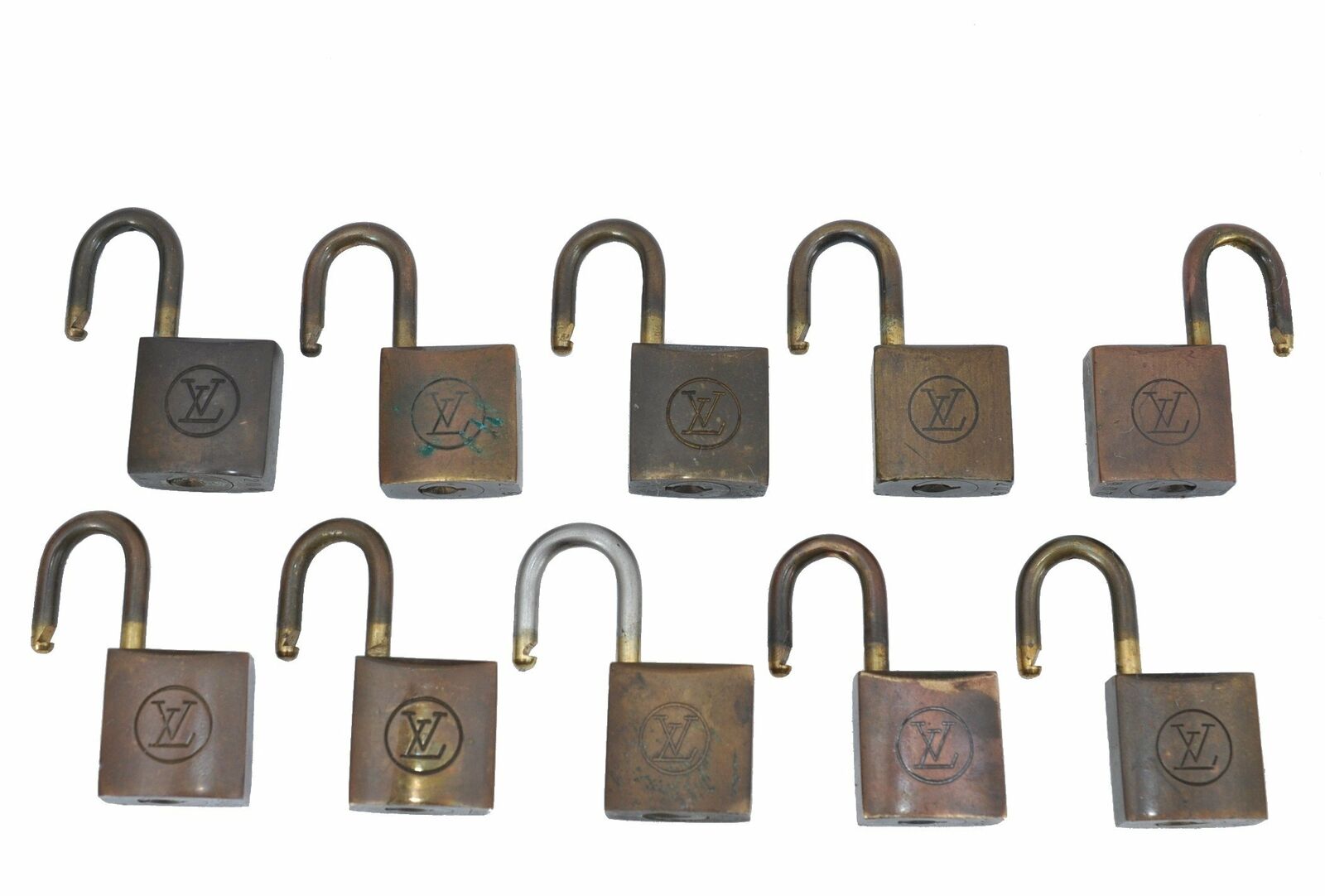 Authentic LOUIS VUITTON Padlock 10Set Old Model LV G0452