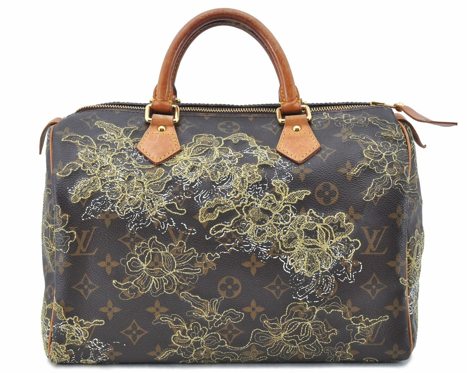 Authentic LOUIS VUITTON Monogram Dentelle Speedy 30 Hand Bag M95397 LV G0528