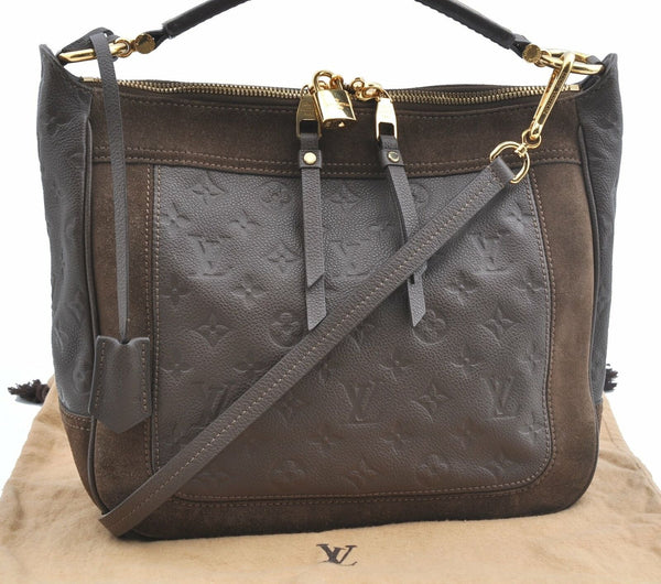 LOUIS VUITTON Monogram Empreinte Audacieuse PM Shoulder Bag M40584 Brown G0581